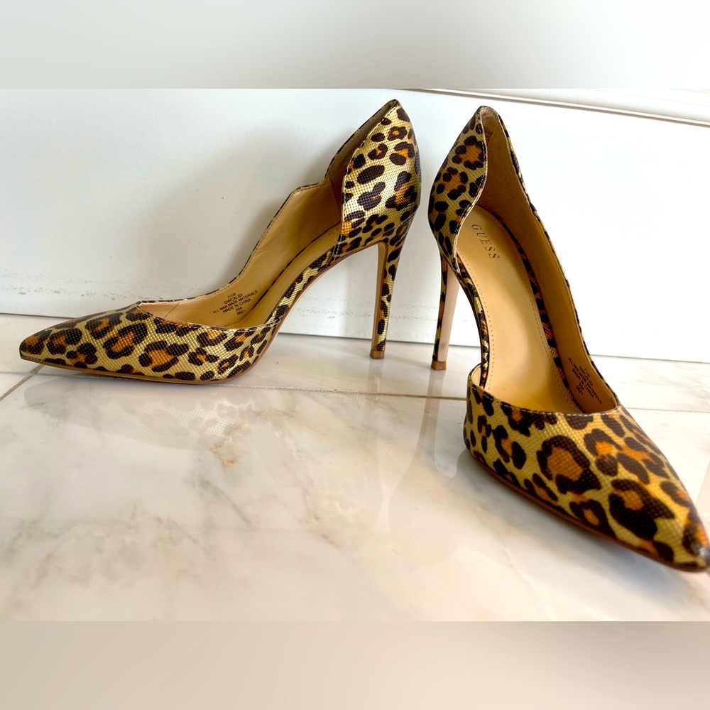 Guess Heels. Animal print, size 7.5